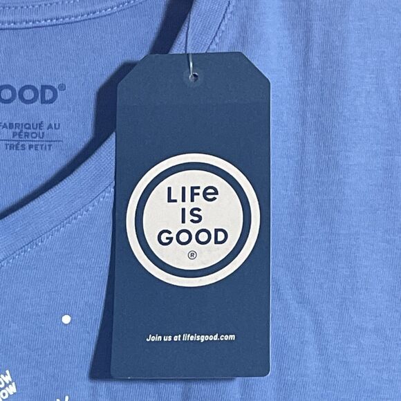 Life Is Good Shirt WLS Crusher Vee LET IT SNOW SNOWFLAKE NWT Womens XS Long Slee - Picture 3 of 7